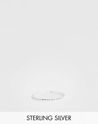 ASOS DESIGN – Ring med minikula i äkta silver