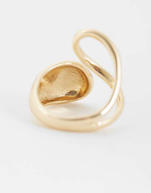 ASOS DESIGN ring med omlottdesign i guldfärg, 3 av 3