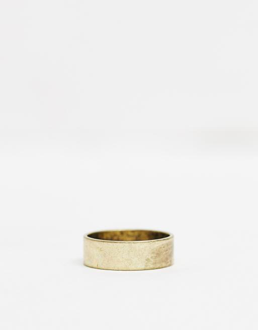 ASOS DESIGN - ring med poleret guldfarvet finish, 2 af 4