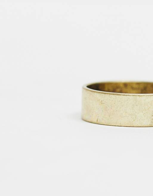 ASOS DESIGN - ring med poleret guldfarvet finish, 4 af 4