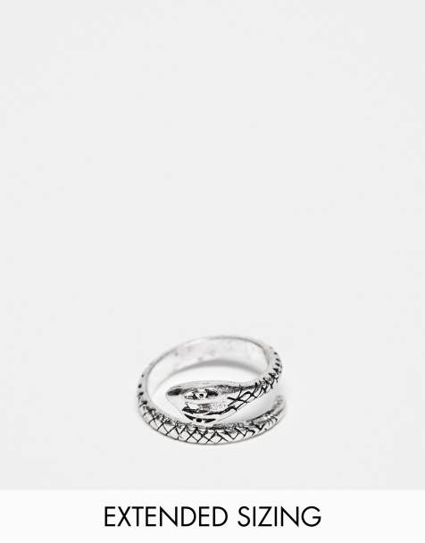 ASOS DESIGN - Ring med snoet slange i poleret sølv - view 1
