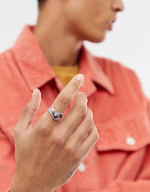 ASOS DESIGN - Ring med snoet slangedesign i sterlingsølv , 3 af 4