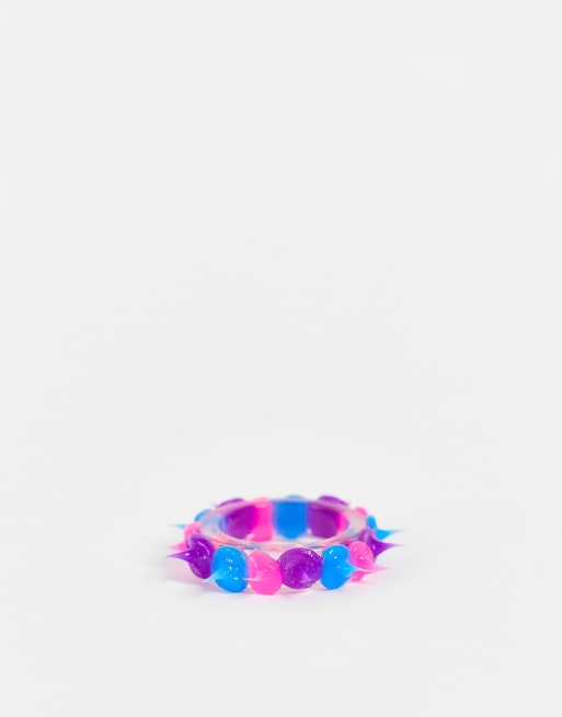 ASOS DESIGN – Ring med taggar i gummi