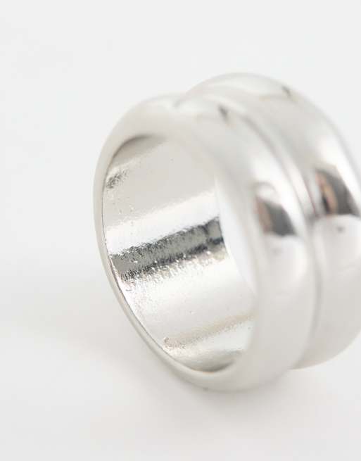 ASOS DESIGN - Ring met dubbele band in zilverkleur, 2 van 3