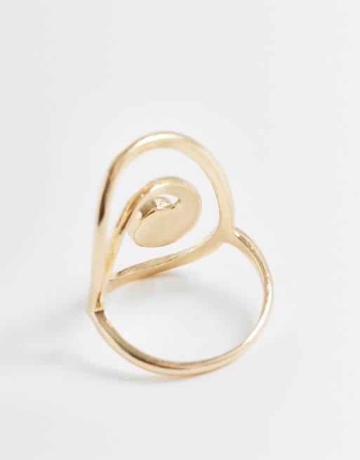 ASOS DESIGN - Ring met gedraaid detail in goudkleur, 3 van 3