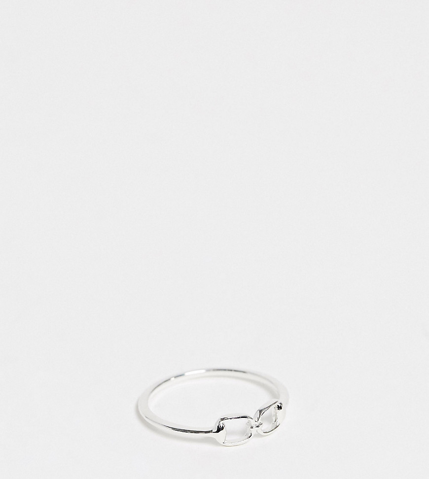 ASOS DESIGN - Ring met gespontwerp van echt zilver