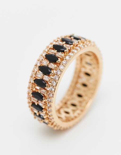 ASOS DESIGN - Ring met sierstenen in goudkleur