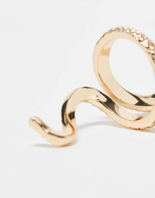 ASOS DESIGN - Ring met slangenontwerp in goudkleur, 2 van 4