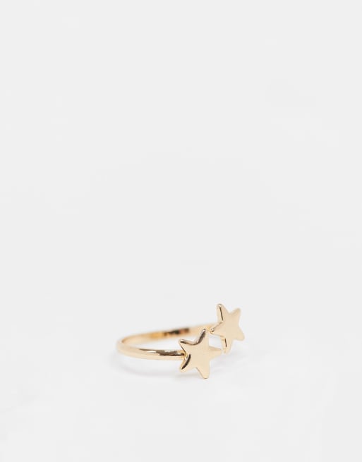 ASOS DESIGN - Ring met sterren in goudkleur