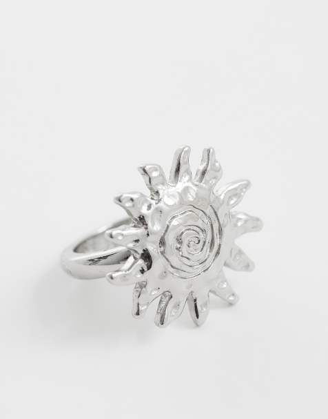 ASOS DESIGN - Ring met zonontwerp in zilverkleur - view 1