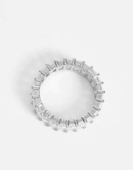 ASOS DESIGN Ring mit Strass in Silberoptik, 2 von 3
