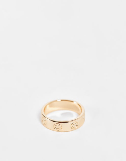 Smiley on sale gold ring