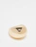 ASOS DESIGN paneled bandeau swimsuit with cut outs in cream