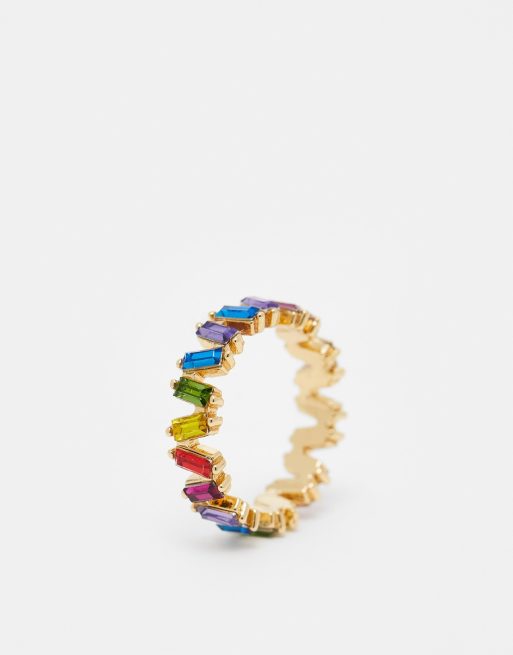 Rainbow on sale baguette ring