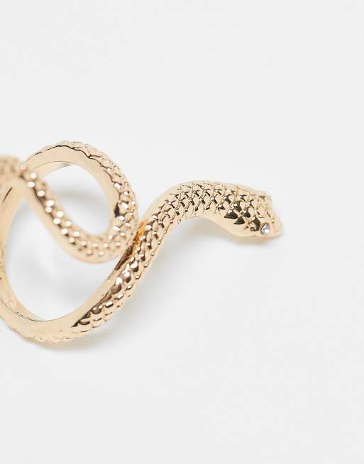 ASOS DESIGN ring with snake design in gold tone, 4 of 4