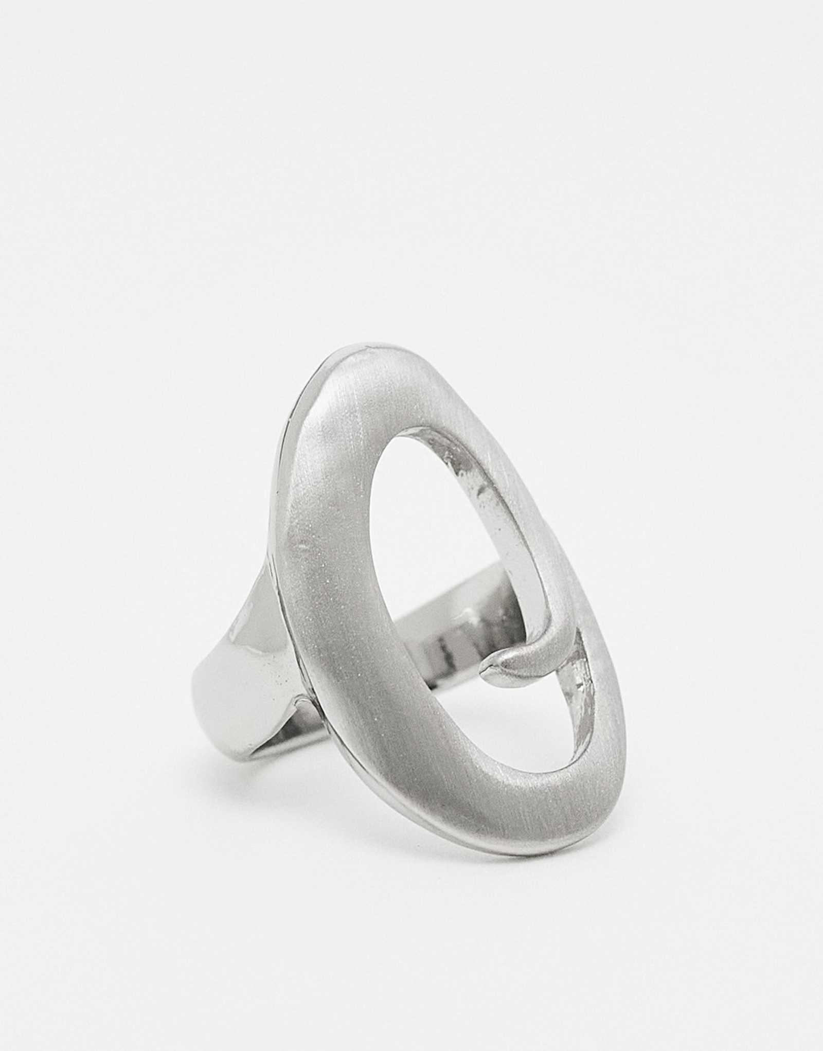 ДИЗАЙНЕРСКОЕ кольцо ASOS с эффектным серебристым завитком