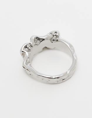 Asos Design Ring With Texture Design