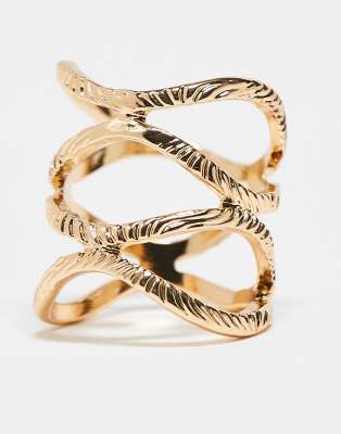 Asos Design Ring With Twisted Detailing