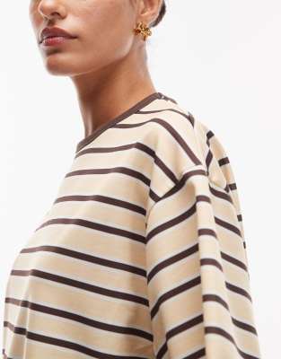 Asos Design Ringer Oversize Tee In Multi