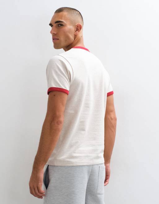 ASOS DESIGN Ringer-T-Shirt in Steingrau meliert, 3 von 5