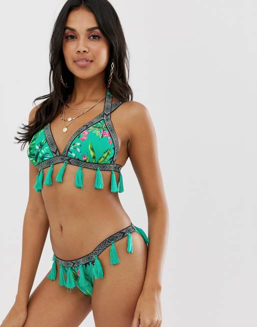 ASOS DESIGN - Rio - Bikini orné imprimé à pampilles, 3 de 3