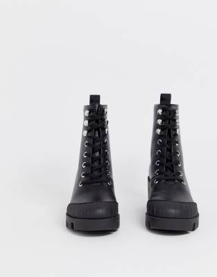 asos chunky lace up boots