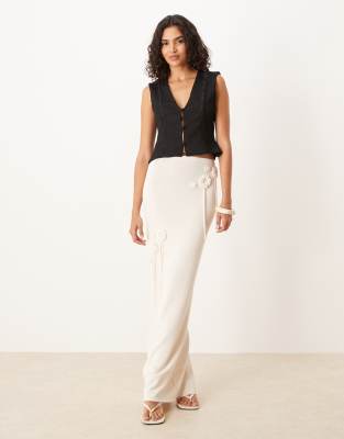 Asos Design Ripple Pleat Lace Trim Vest In Black