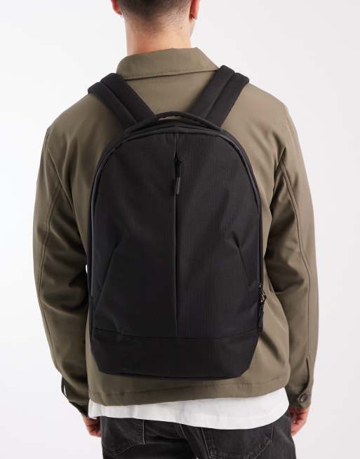 ASOS DESIGN ripstop backpack in black, 4 of 4