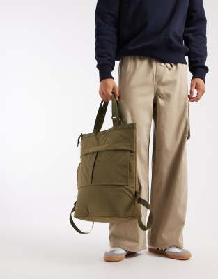 Asos Design Ripstop Backpack In Brown