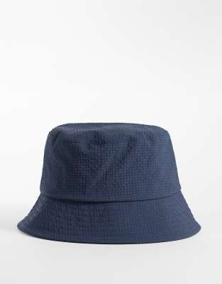 Asos Design Ripstop Bucket Hat In Blue