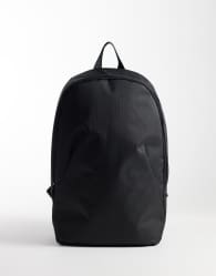 ASOS DESIGN ripstop nylon backpack in black