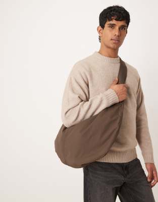 ASOS DESIGN ASOS DESIGN ripstop sling crossbody bag in brown