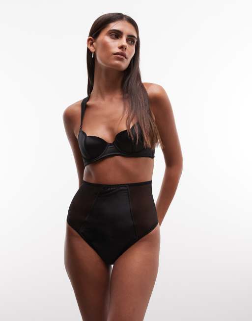 ASOS DESIGN Rita vintage satin lingerie set in black, 2 of 3