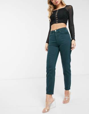 forest green mom jeans
