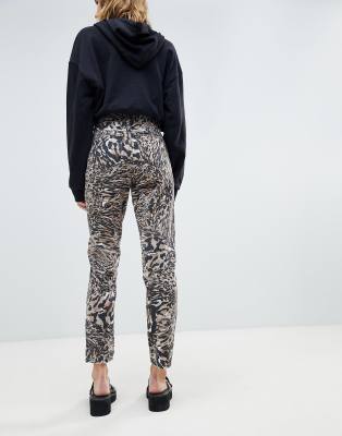 leopard mom jeans