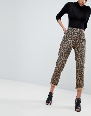 cheetah print denim