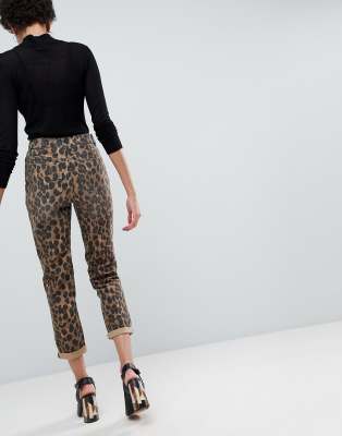 asos leopard jeans