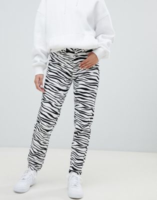 zebra print jeans