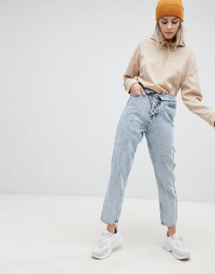 Hoodie with mom jeans sale