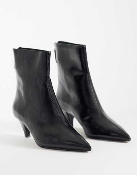 ASOS DESIGN Rivelle Ankle-Boots mit Kegelabsatz in Schwarz - view 1