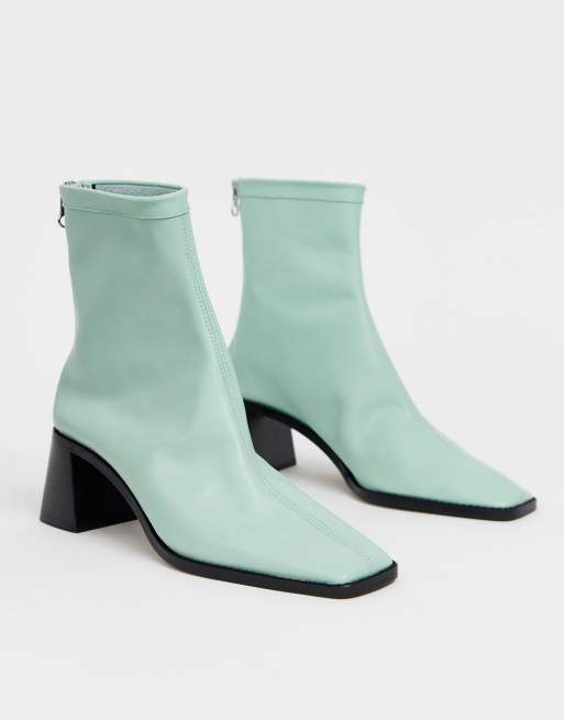 Mint store green boots