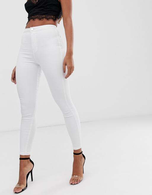 ASOS DESIGN - Rivington - Denim jegging met stevige stretch in wit