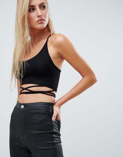 ASOS DESIGN rivington denim jeggings in black coated