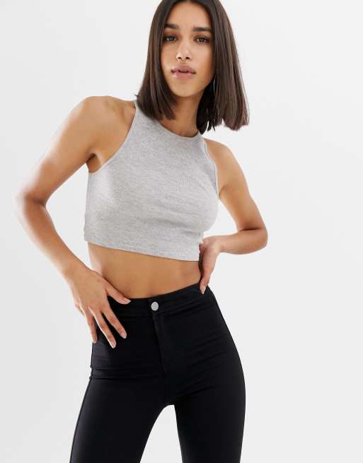 ASOS DESIGN Rivington high waisted cropped jeggings in clean black