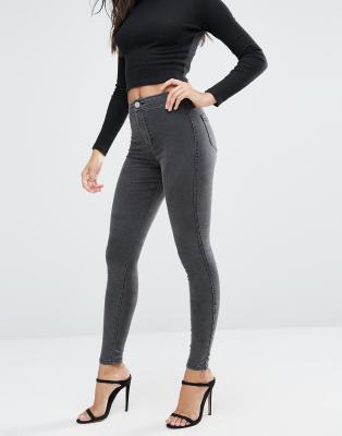 gray denim jeggings