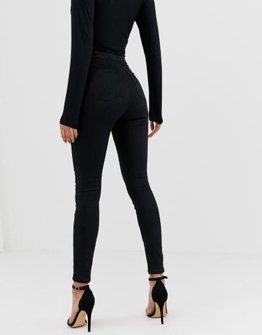 ASOS DESIGN – Rivington – Schwarze Stretch-Jeggings aus Powerhold-Denim, 2 von 3