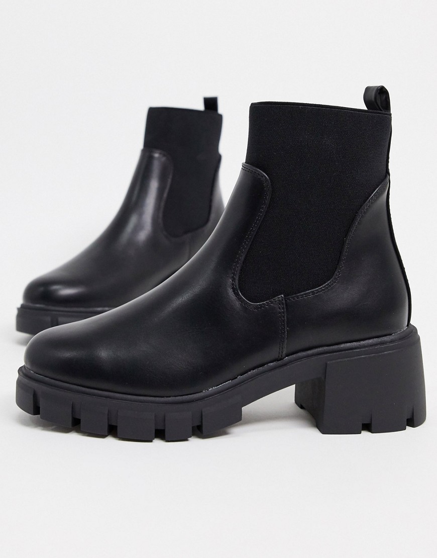 Robbie chunky chelsea boots in black