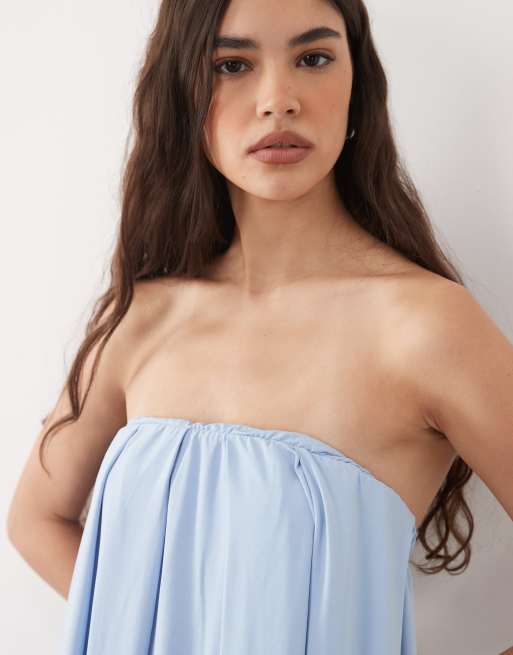 ASOS DESIGN - Robe bandeau longue - Bleu clair, 2 de 4