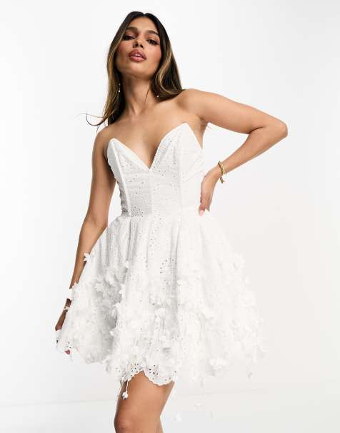 Robe blanche best sale dentelle asos