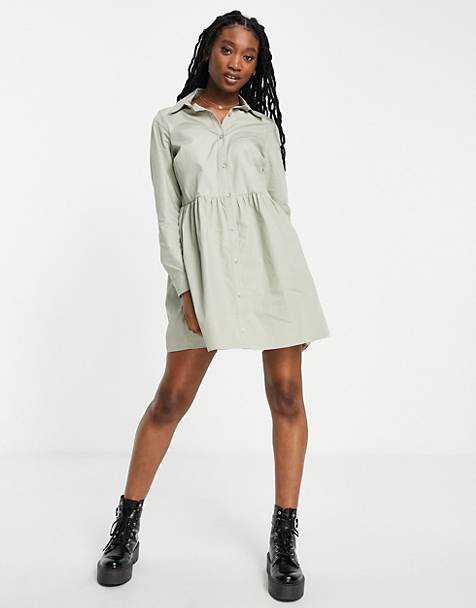 Asos Femme Vêtements Robes Courtes PURPLE Robe t-shirt courte en coton 